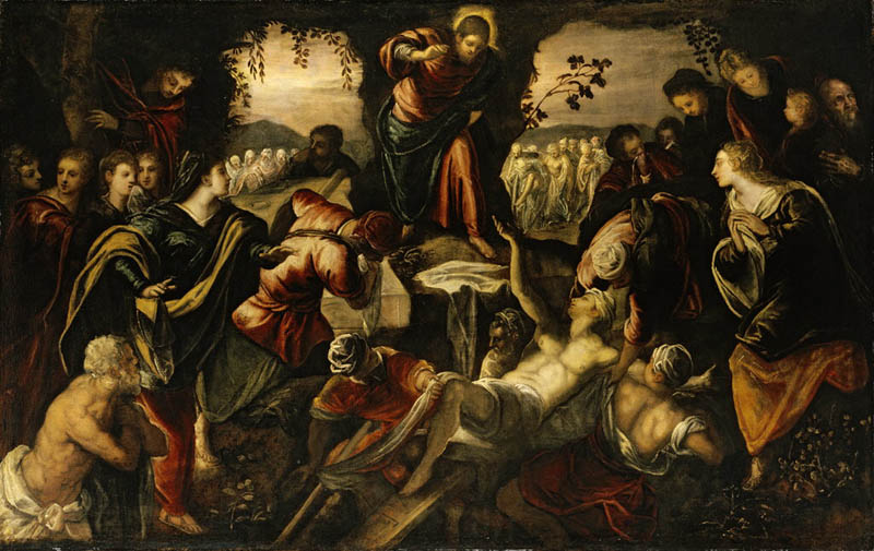 Die Auferweckung des Lazarus (Tintoretto, CC BY-SA 4.0 , via Wikimedia Commons)